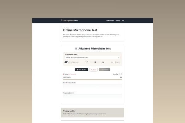 microphone test
